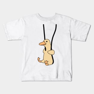 contemplative ducky on a swing | duck on swing Kids T-Shirt